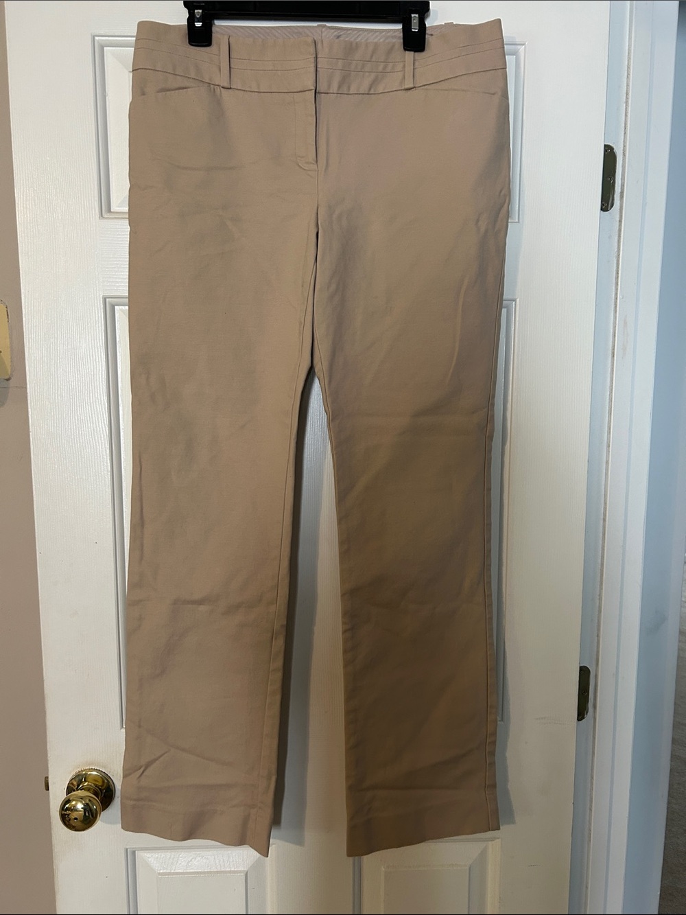 The Limited Beige Straight-Leg Women's Pants The Drew Fit 12L